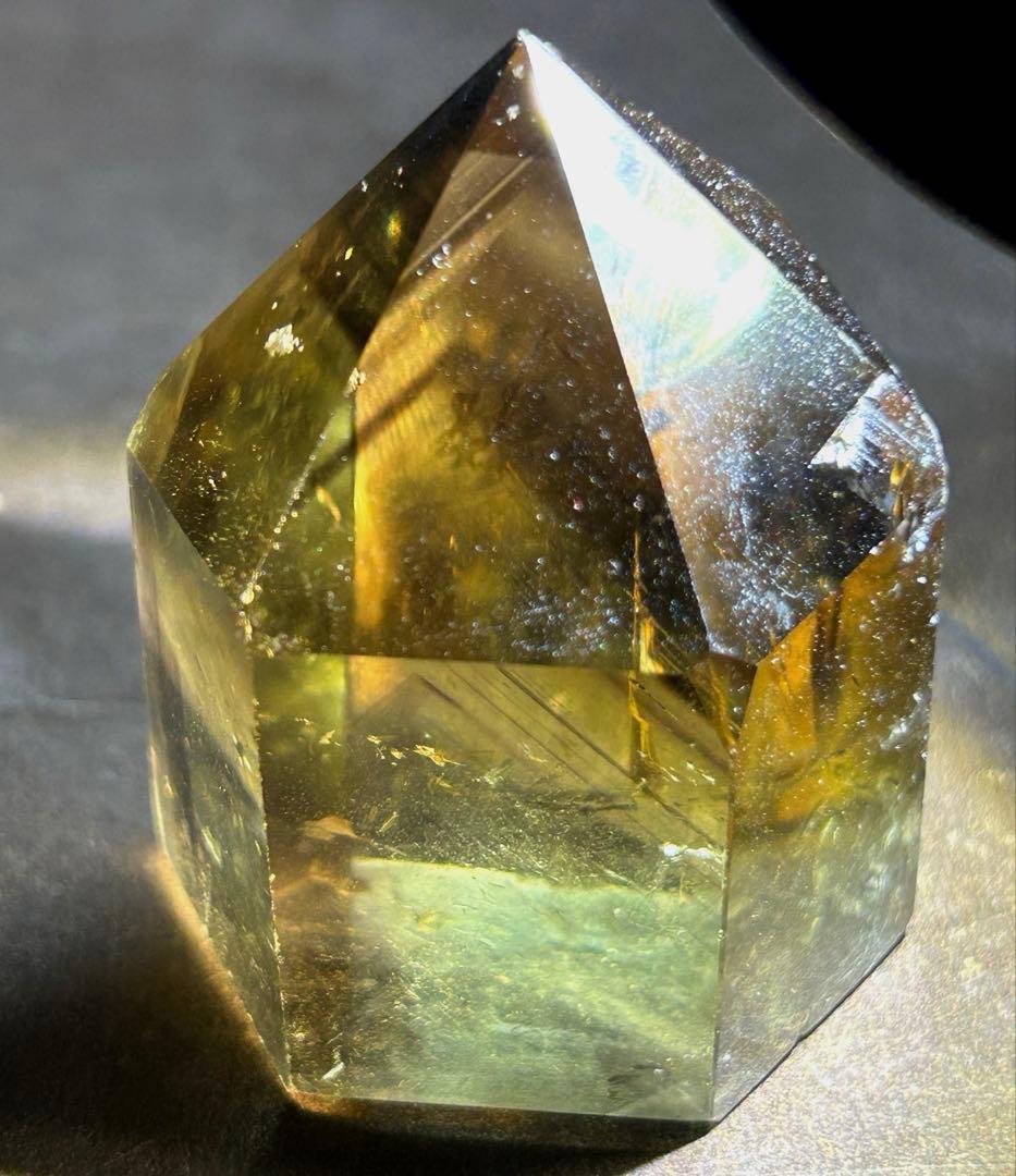 ☆みち！福徳龍神秘宝⑧！龍脈水晶！ゴールデン　シトリン 六角柱