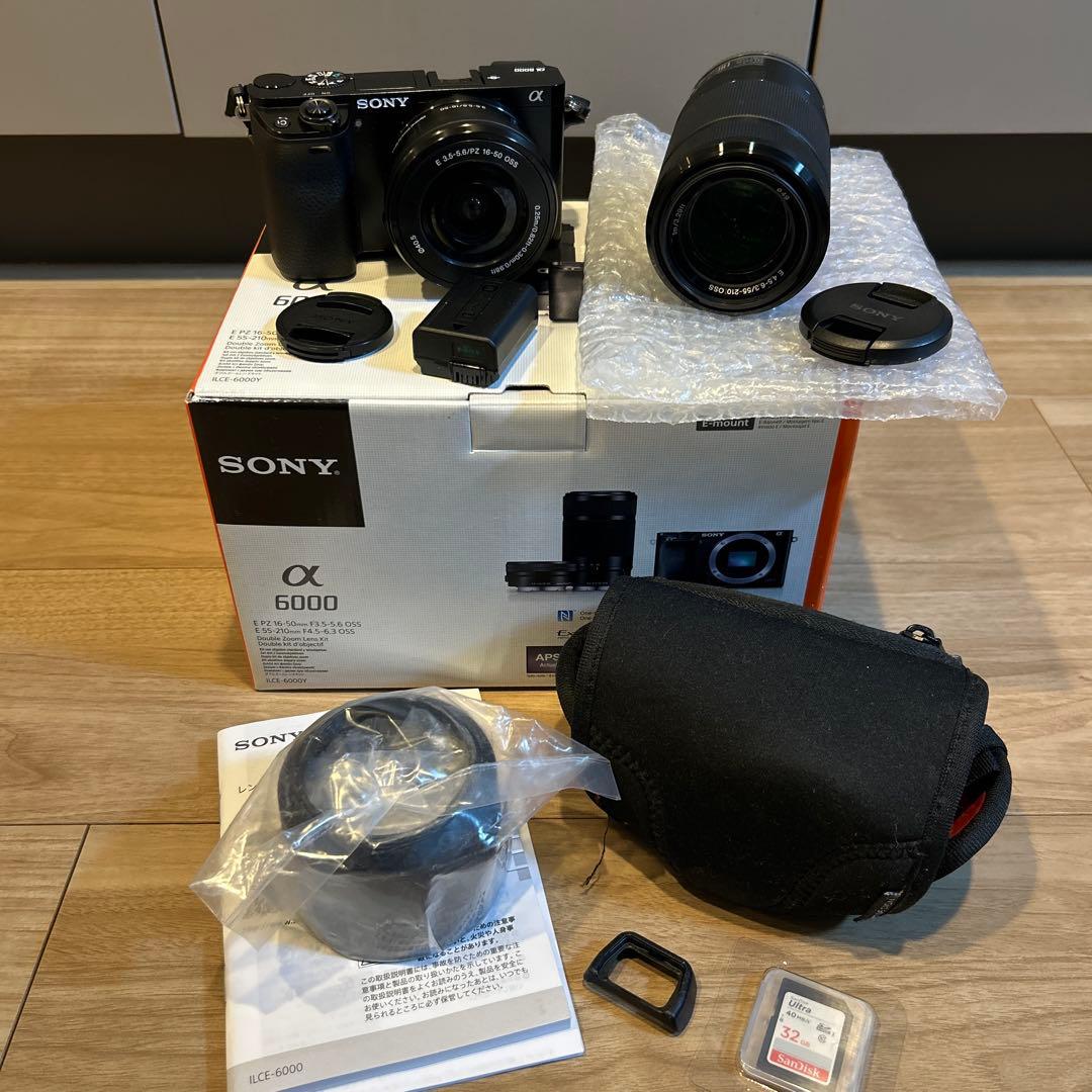 【週末割引】Sony α6000 ミラーレスカメラ ダブルズームレンズセット