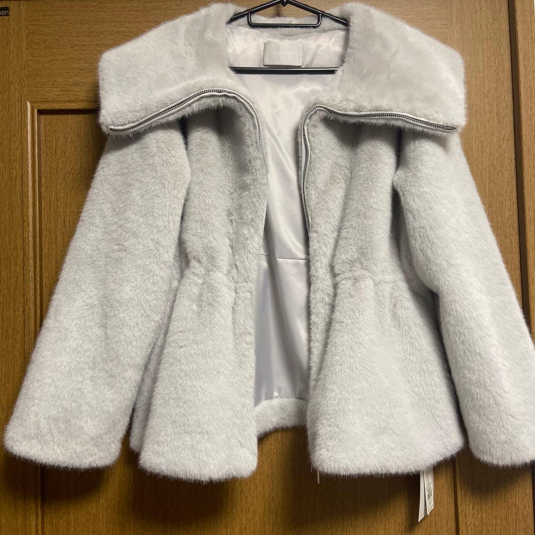 CELFORD ビッグカラーペプラムファージャケット