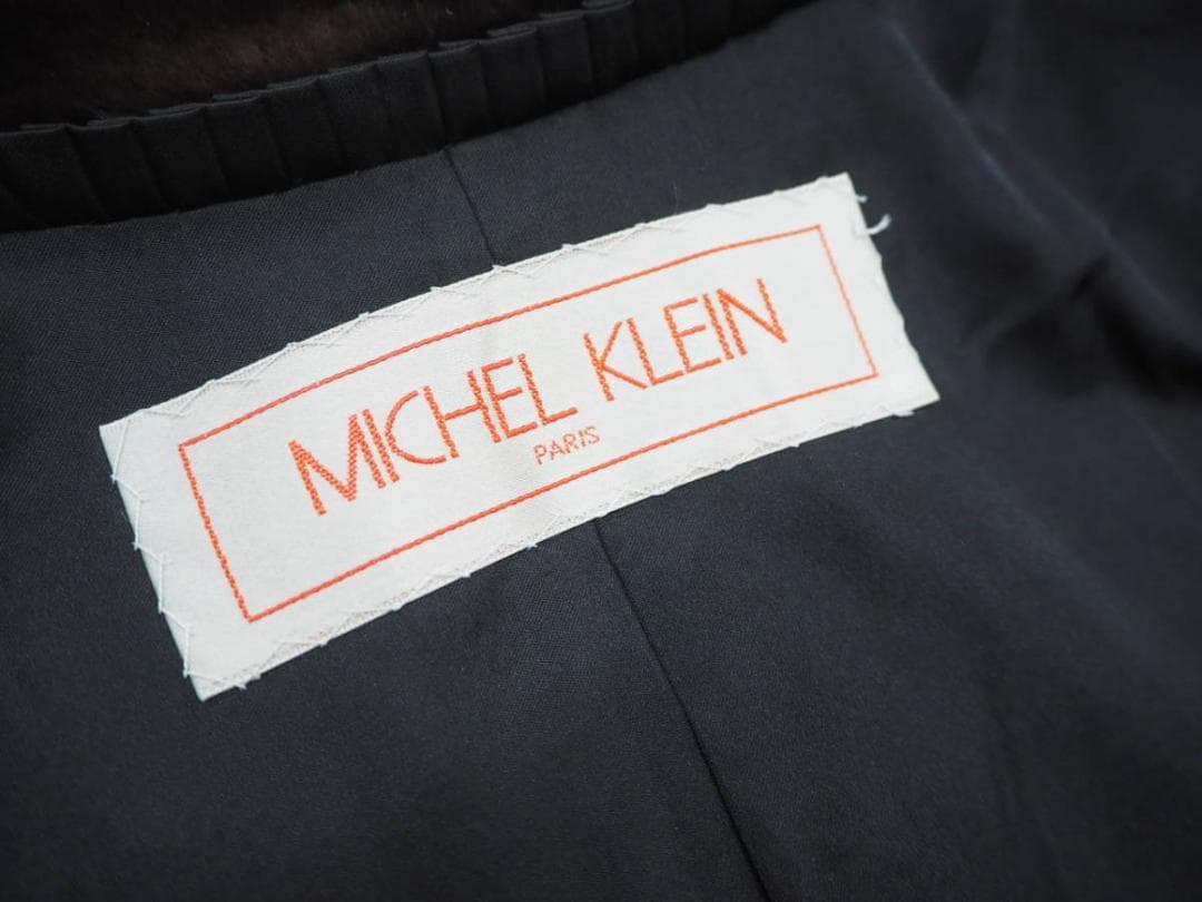 超美品！高級毛皮ムートンロング毛皮コートMICHEL KLEN