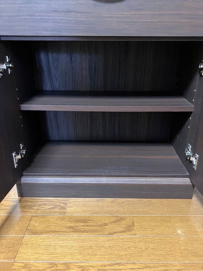 サイドボード　カップボード　ダークブラウン　白井産業