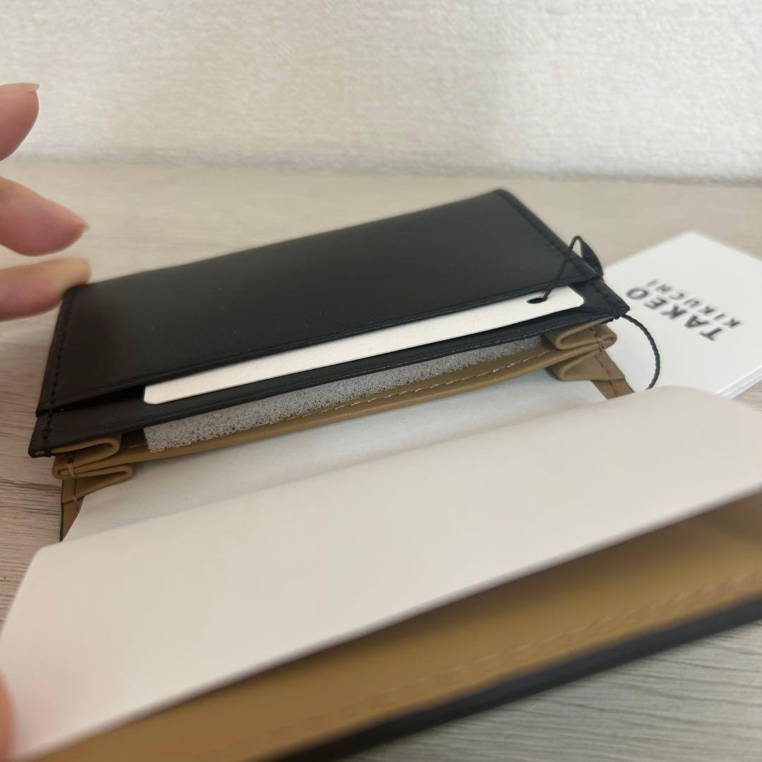 新品✨TAKEO KIKUCHI タケオキクチ レザー 名刺入れ 本革 ブラック