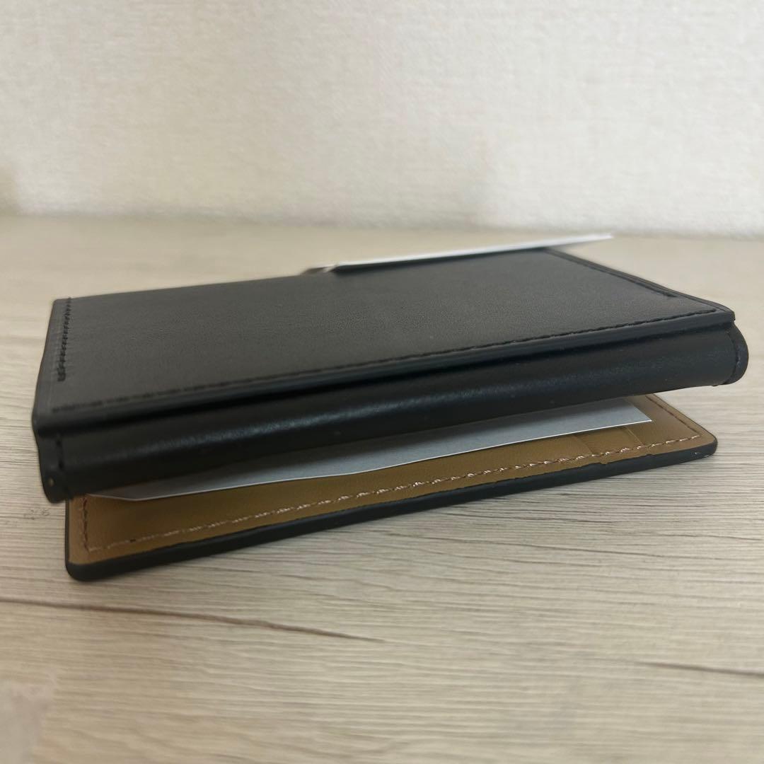 新品✨TAKEO KIKUCHI タケオキクチ レザー 名刺入れ 本革 ブラック