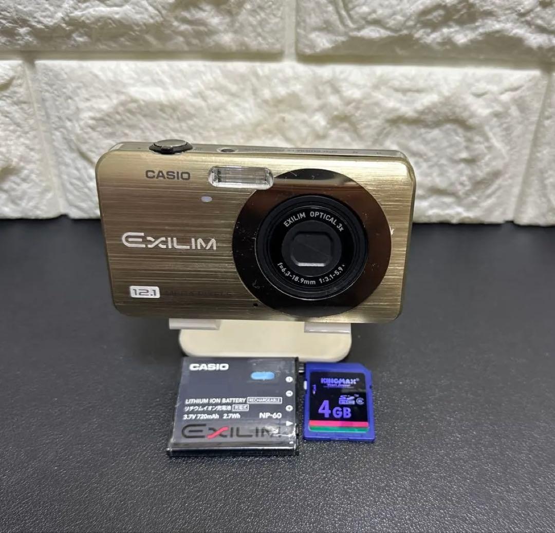 CASIO EXILIM ZOOM EX-Z90ゴールド　動作確認済　中古良品