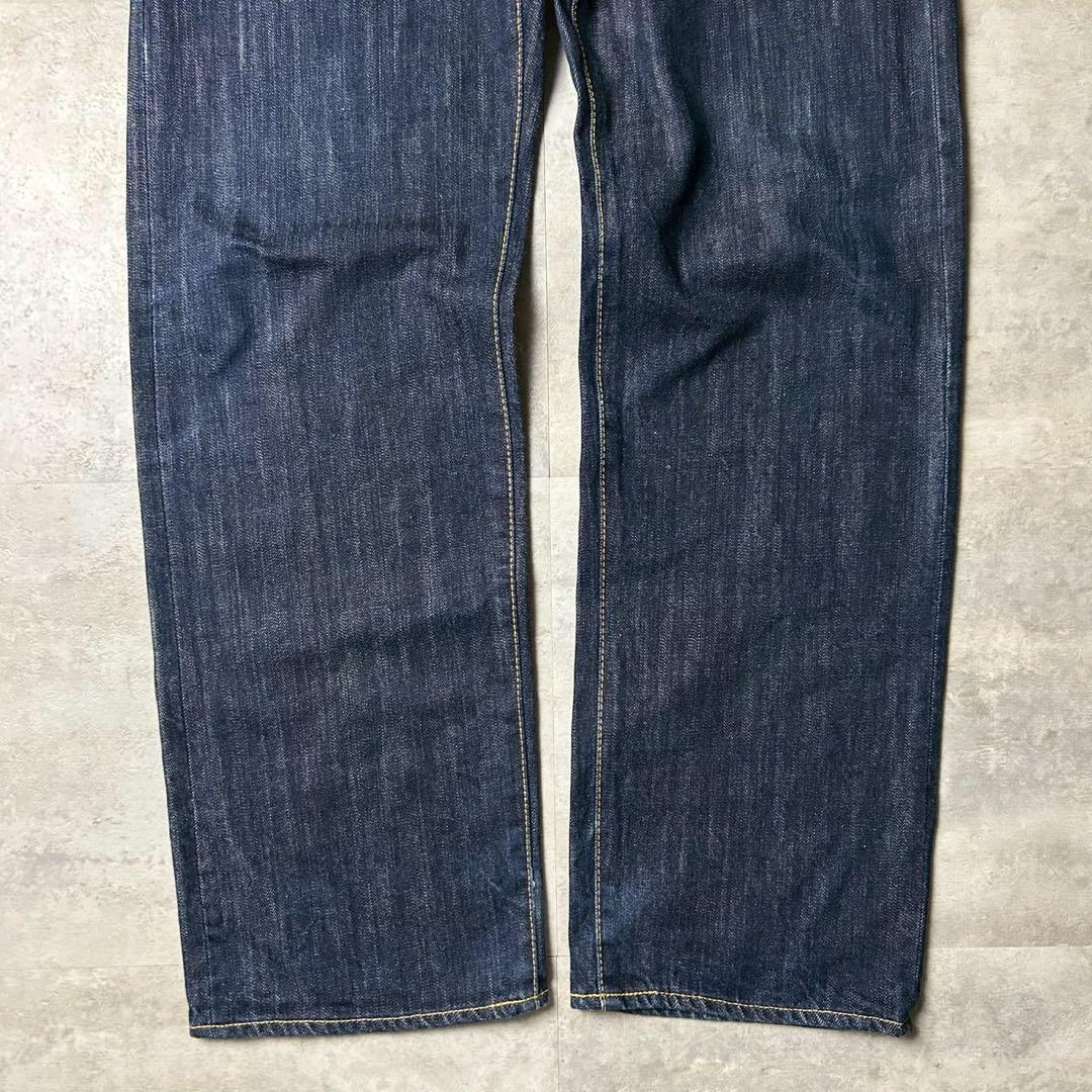 美品 CUNE デニムパンツ 36インチ 2連ウサギ リジットデニム 濃紺