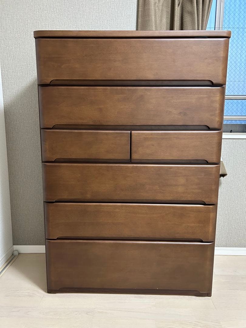 ブラウン木製チェスト タンス 引き出し
