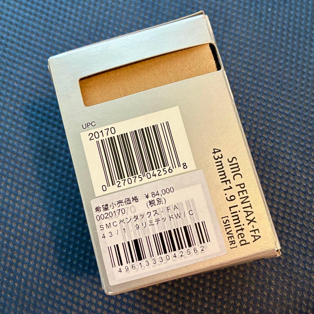 smc PENTAX-FA 43mmF1.9 Limited シルバー