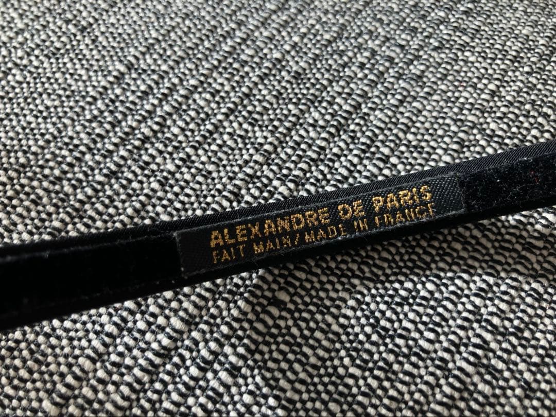 アレクサンドルドゥパリ　サテン　カチューシャ　黒