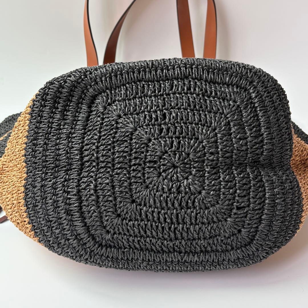 極美品✨ ローレンラルフローレン　カゴバック　編み込み　肩掛け　タグ付きチャーム