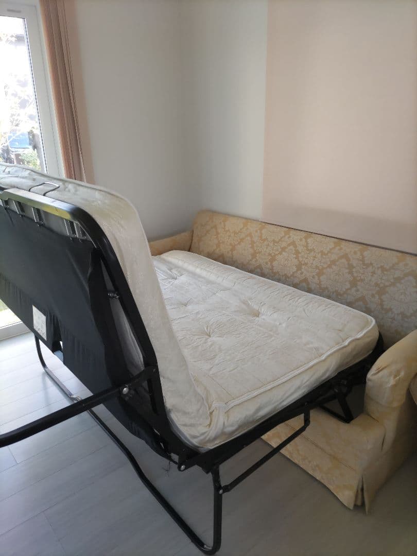 極美品トーマスビルソファベッド 3人掛け マットレス付