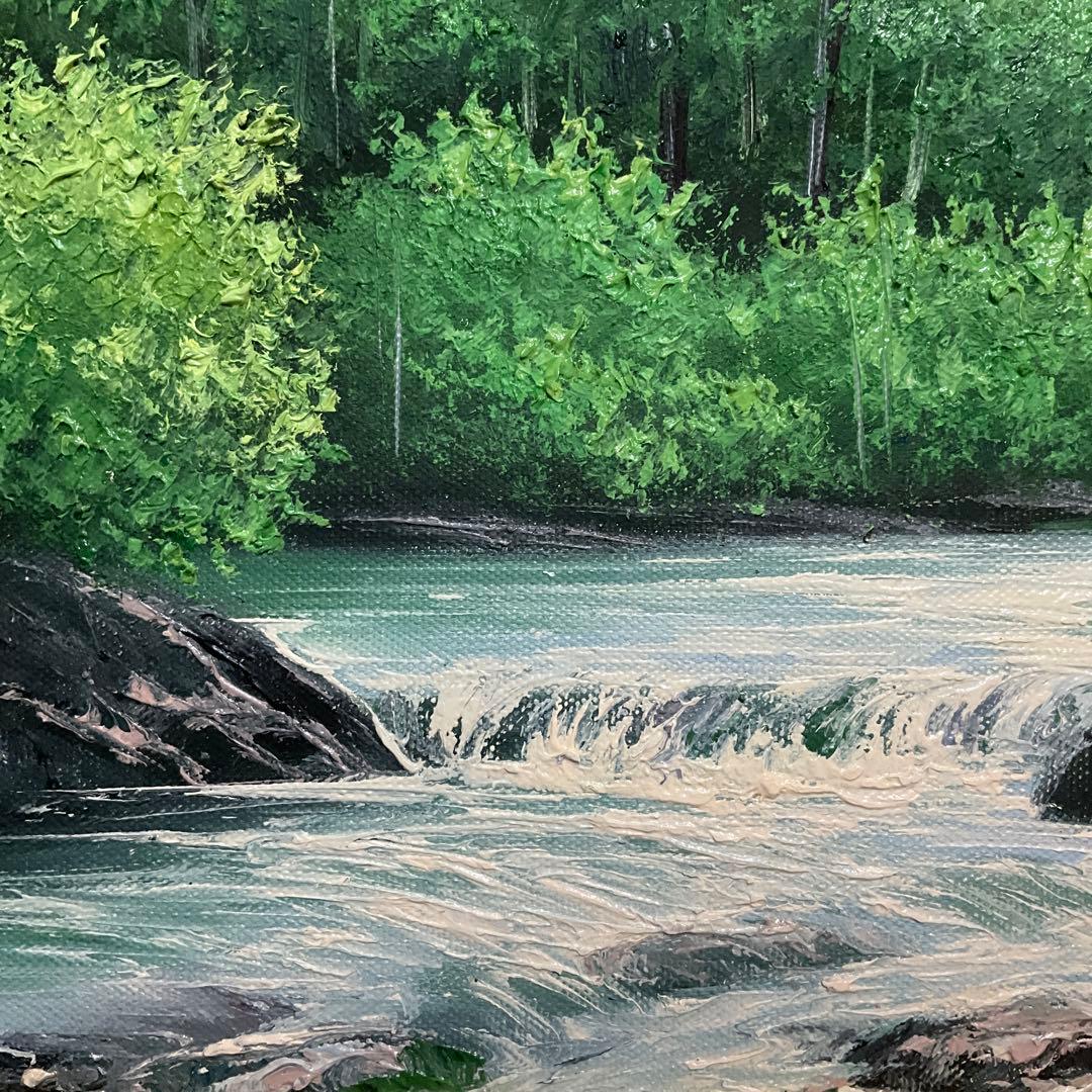 専用・絵画・額縁・油絵・岡 恵一・奧入瀬・F 4号・美術品・インテリア・雑貨