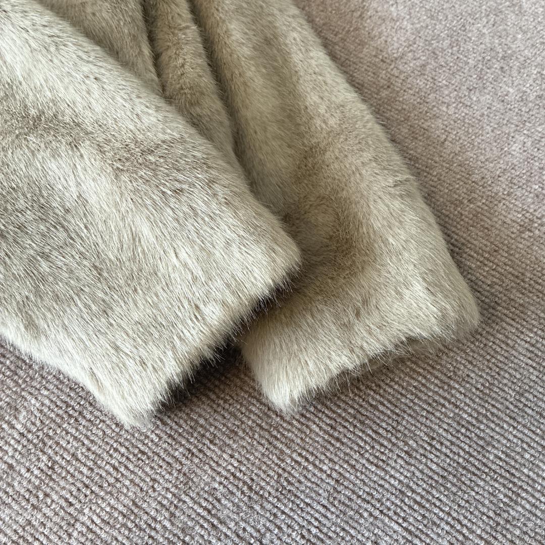 美品 近年 ルルウィルビー♡エコファー コート ジャケット ショールカラー 2