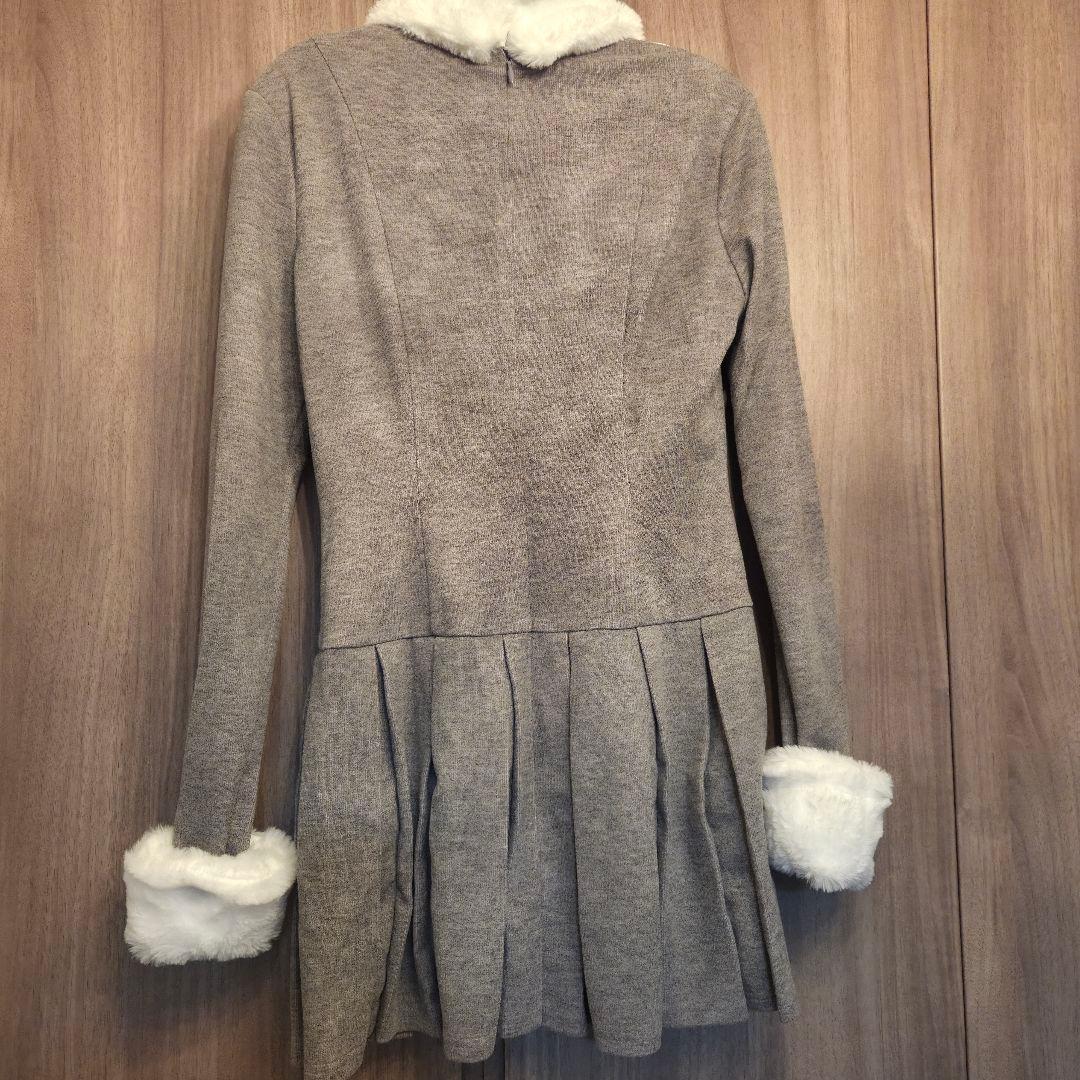 ワンピース Knit sew pleated op S