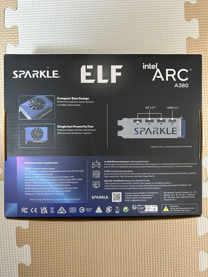 【使用極少】SPARKLE Intel Arc A380 ELF 6GB