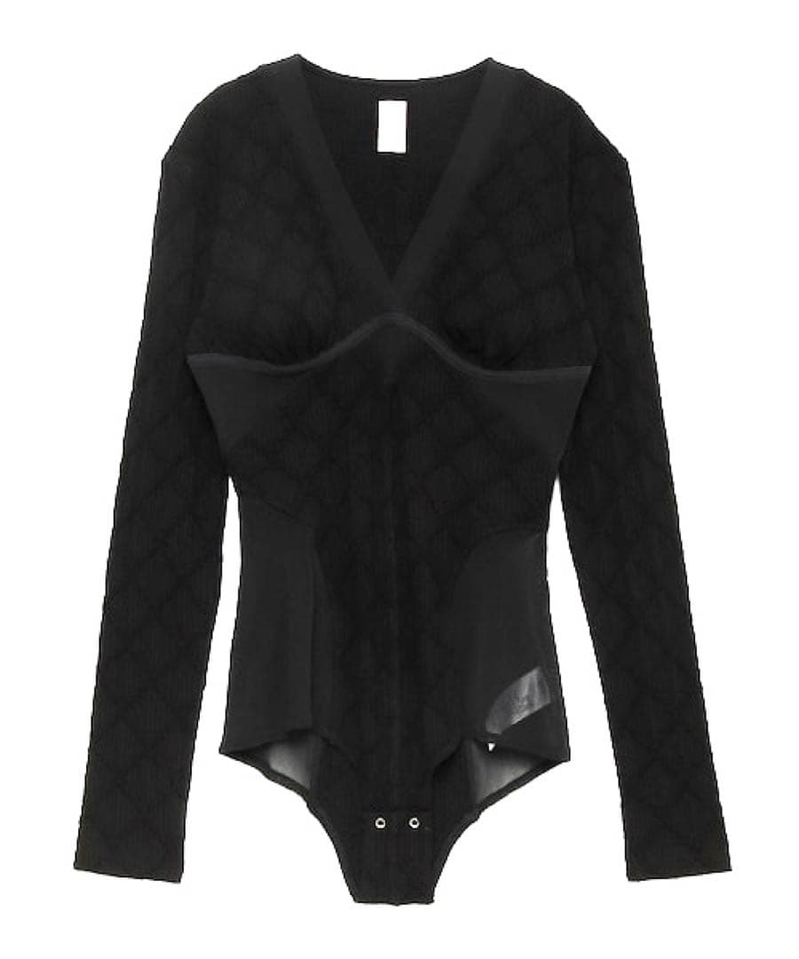 トップス FETICO JACQUARD JERSEY PANELED BODYSUIT