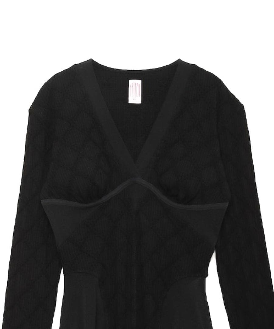 トップス FETICO JACQUARD JERSEY PANELED BODYSUIT