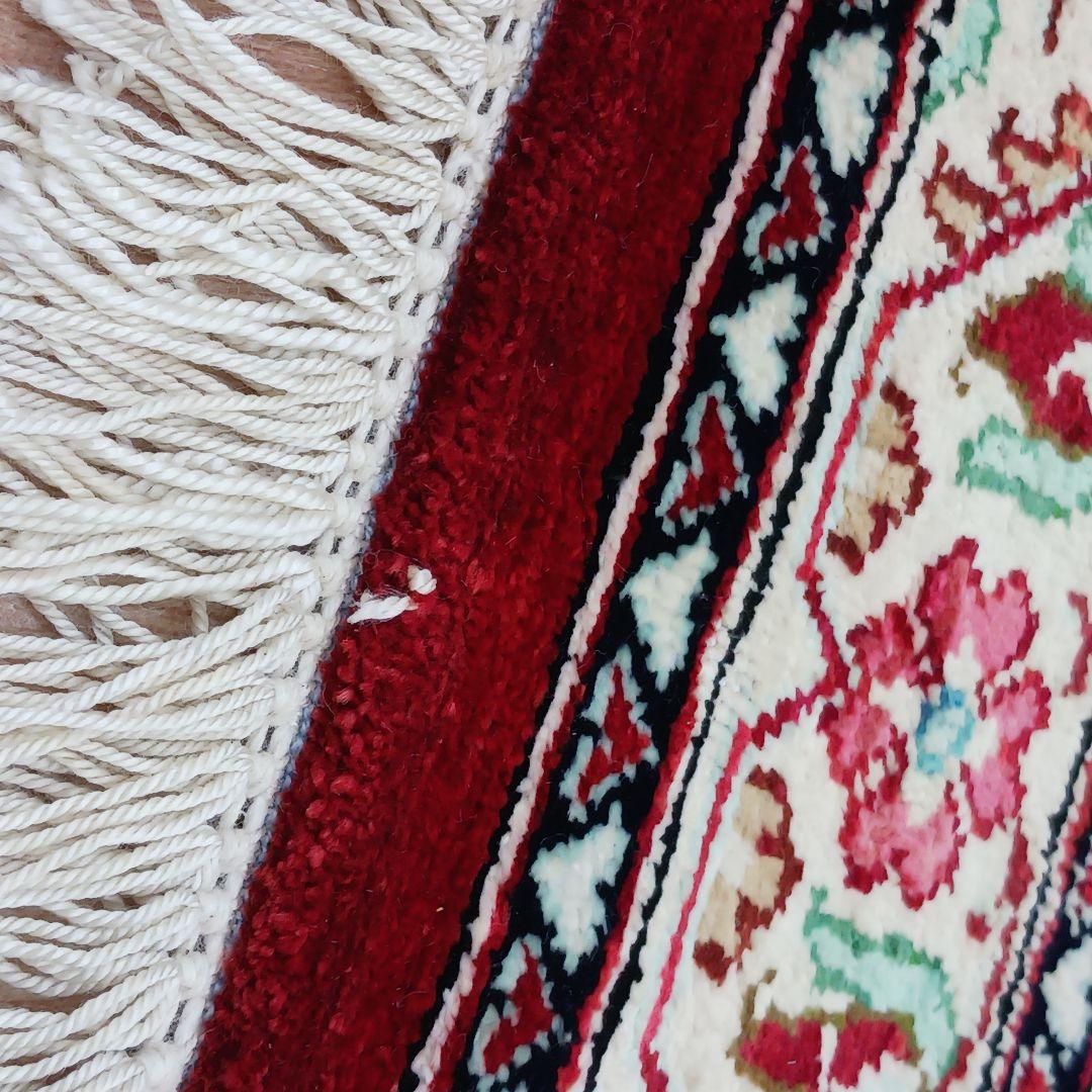 Y3200 高級ペルシャ絨毯 クム産 シルク100% 手織り100万ノット