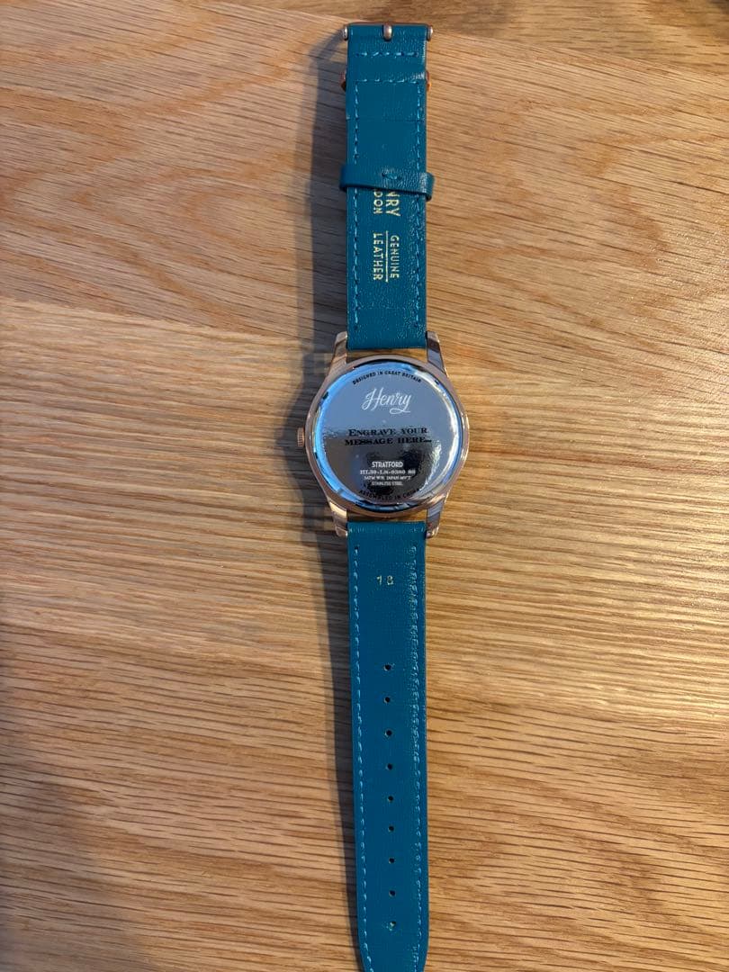 新品未使用品　ヘンリーロンドン　本革時計
