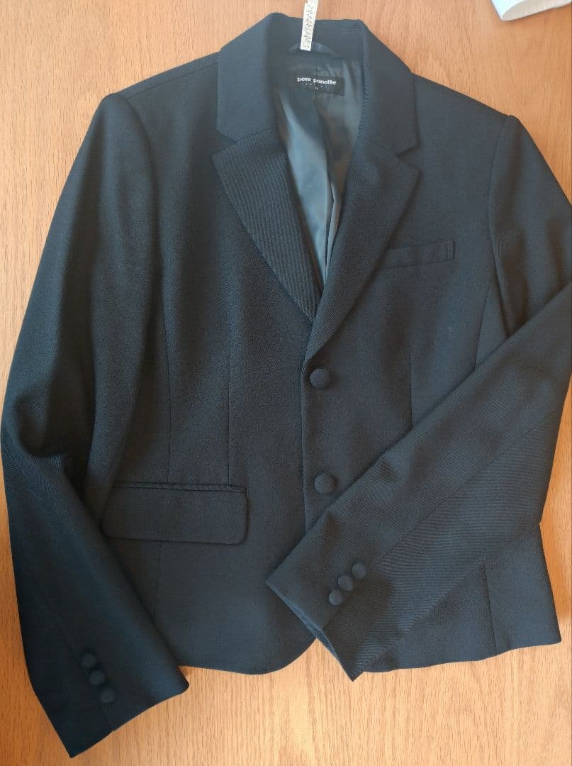 pom ponette ブレザー、スカート、ベスト、ネクタイ付シャツ4点セット