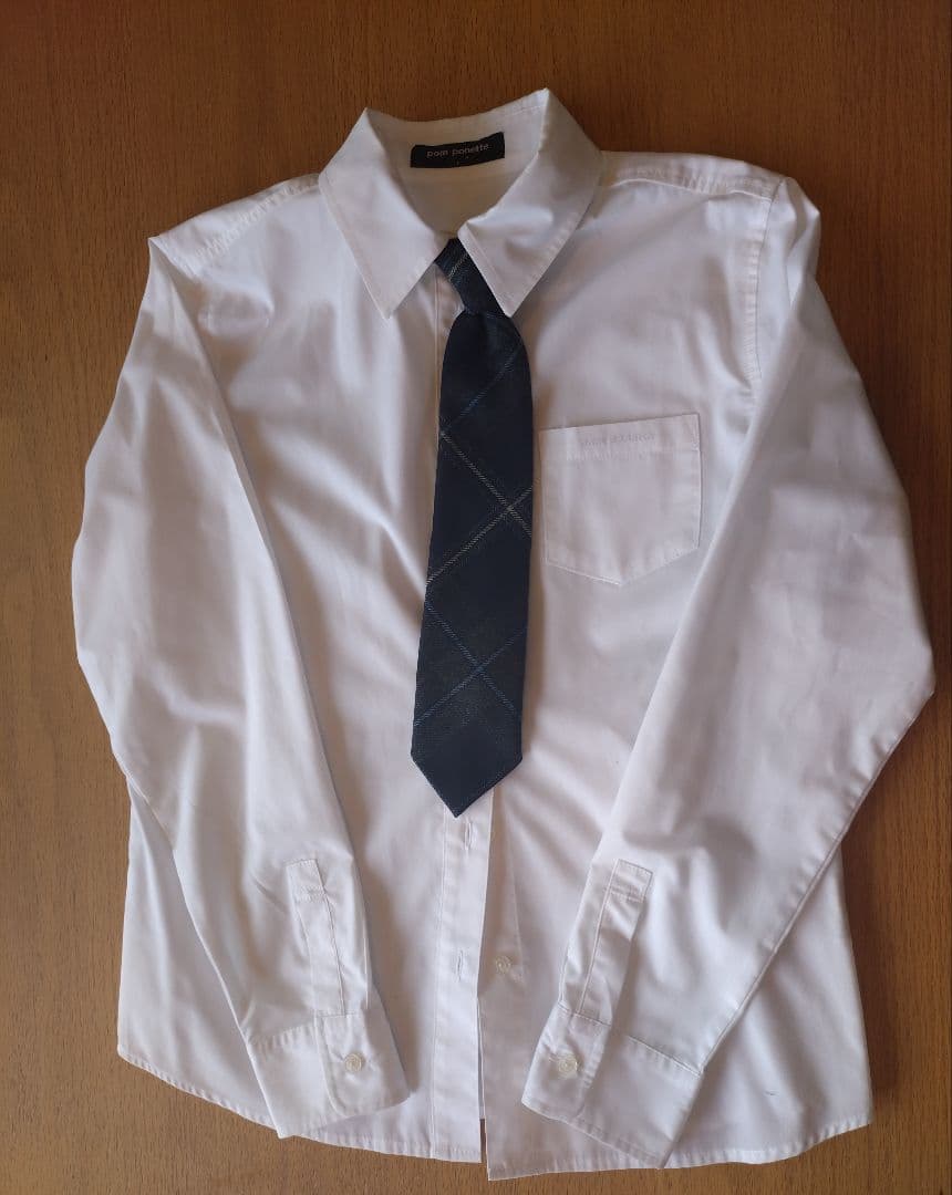 pom ponette ブレザー、スカート、ベスト、ネクタイ付シャツ4点セット