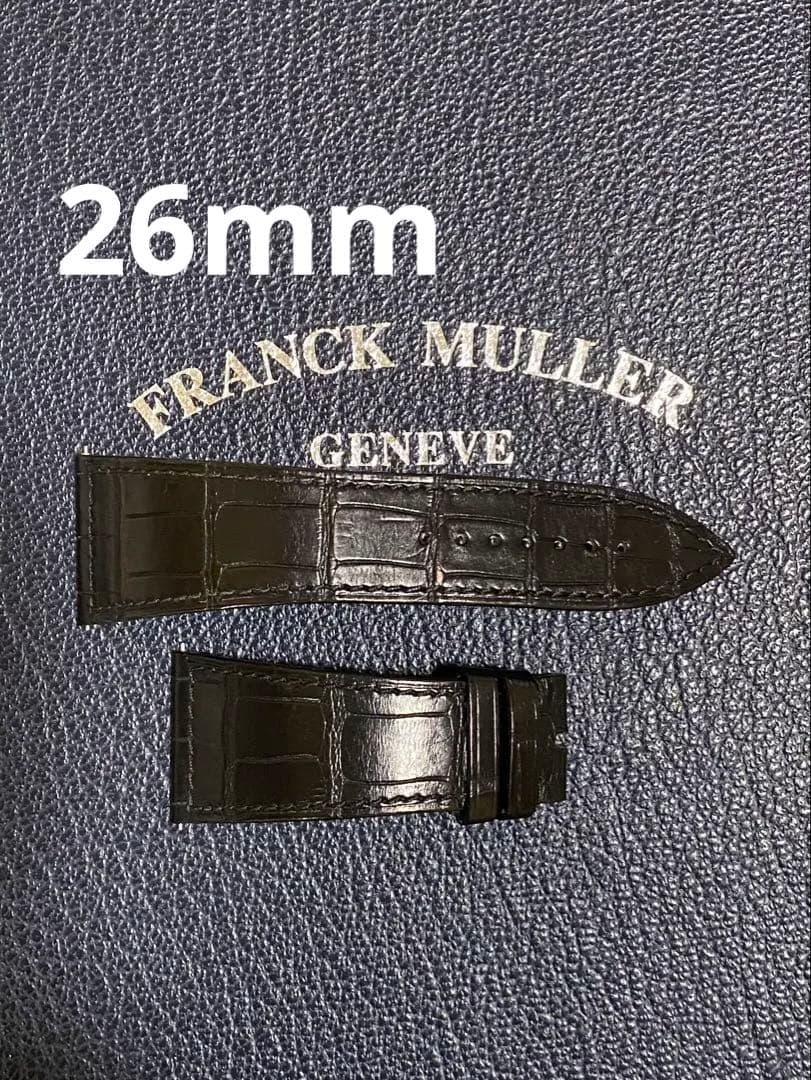 26mm フランクミュラー 純正 ブラックメタリック ストラップ ベルト