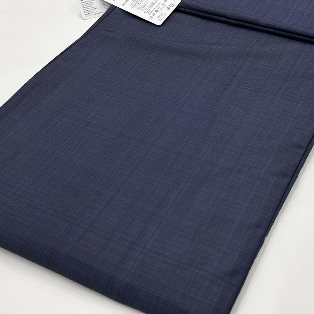 浴衣　夏　単着物　紺色　吸湿速乾　献上柄　半幅帯　2点セット　071811