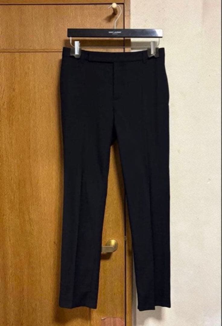 う*と様 【美品】SAINT LAURENT PARIS \"ウールスリムスラック