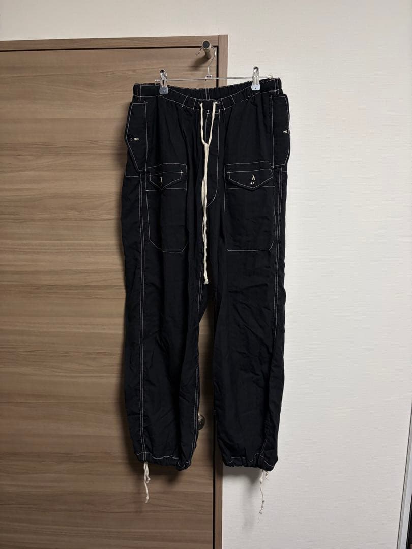 KLASICA ドローストリング カーゴパンツ ブラック