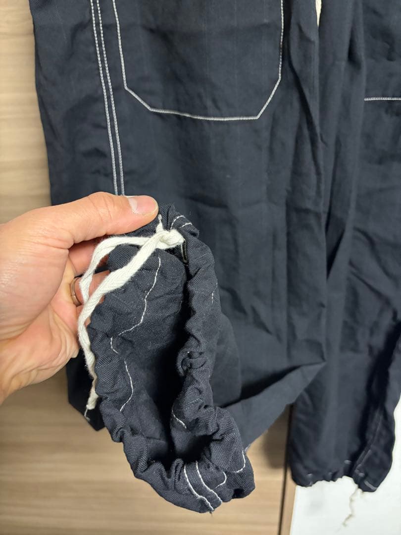 KLASICA ドローストリング カーゴパンツ ブラック