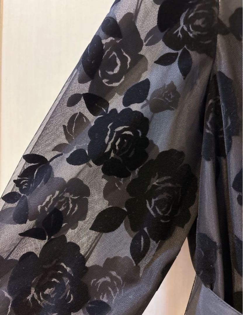 【新品】エムズグレイシー❤️インスタ掲載❤️薔薇　フロッキー　ローズワンピース　36