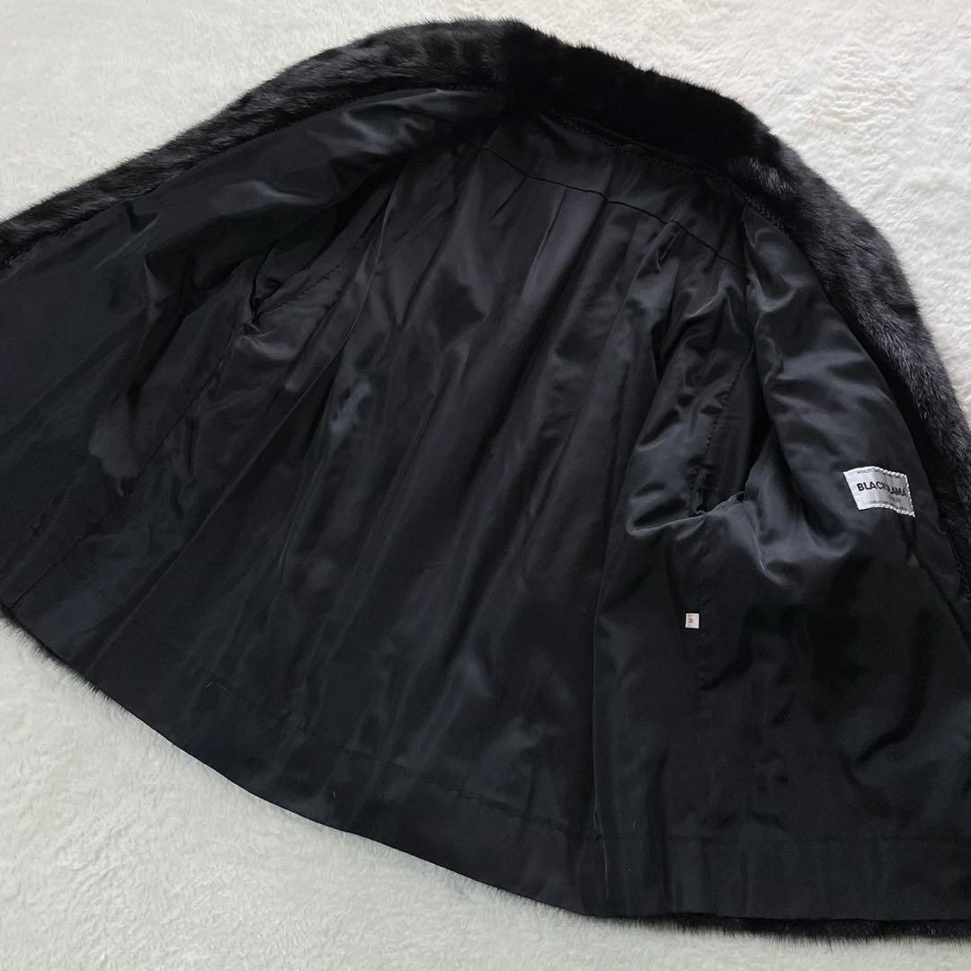 【美品】ブラックグラマ ミンク 毛皮 コート サイズ11