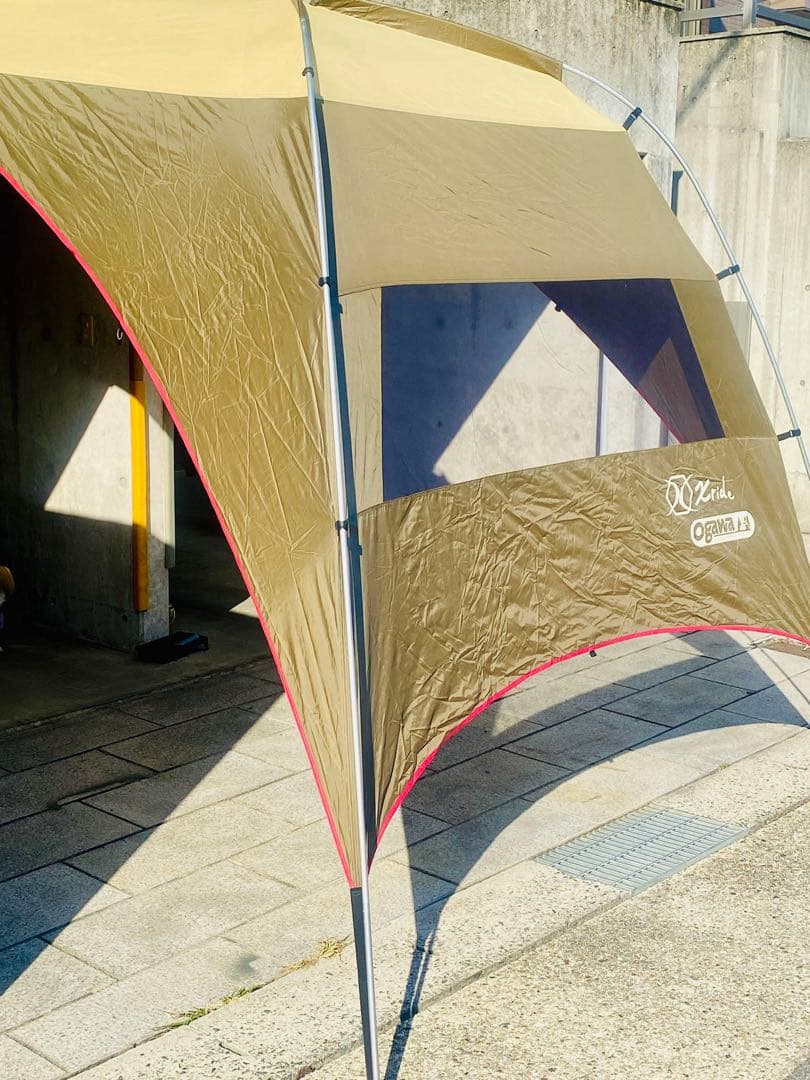 【キャンプ未使用】オガワ カーサイドタープ GRカーキ タープ