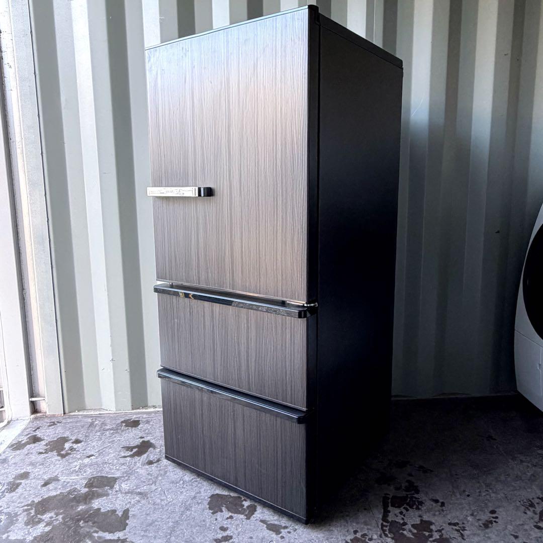 運搬取付無料！ウッディブラウン純正AQUA旬鮮チルドおしゃれ冷蔵庫！完動超美品！