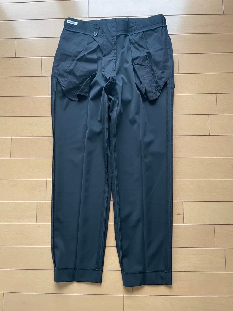 + CLOTHET マットツイスト ダブルジャージーパンツ　黒ブラック　サイズ1