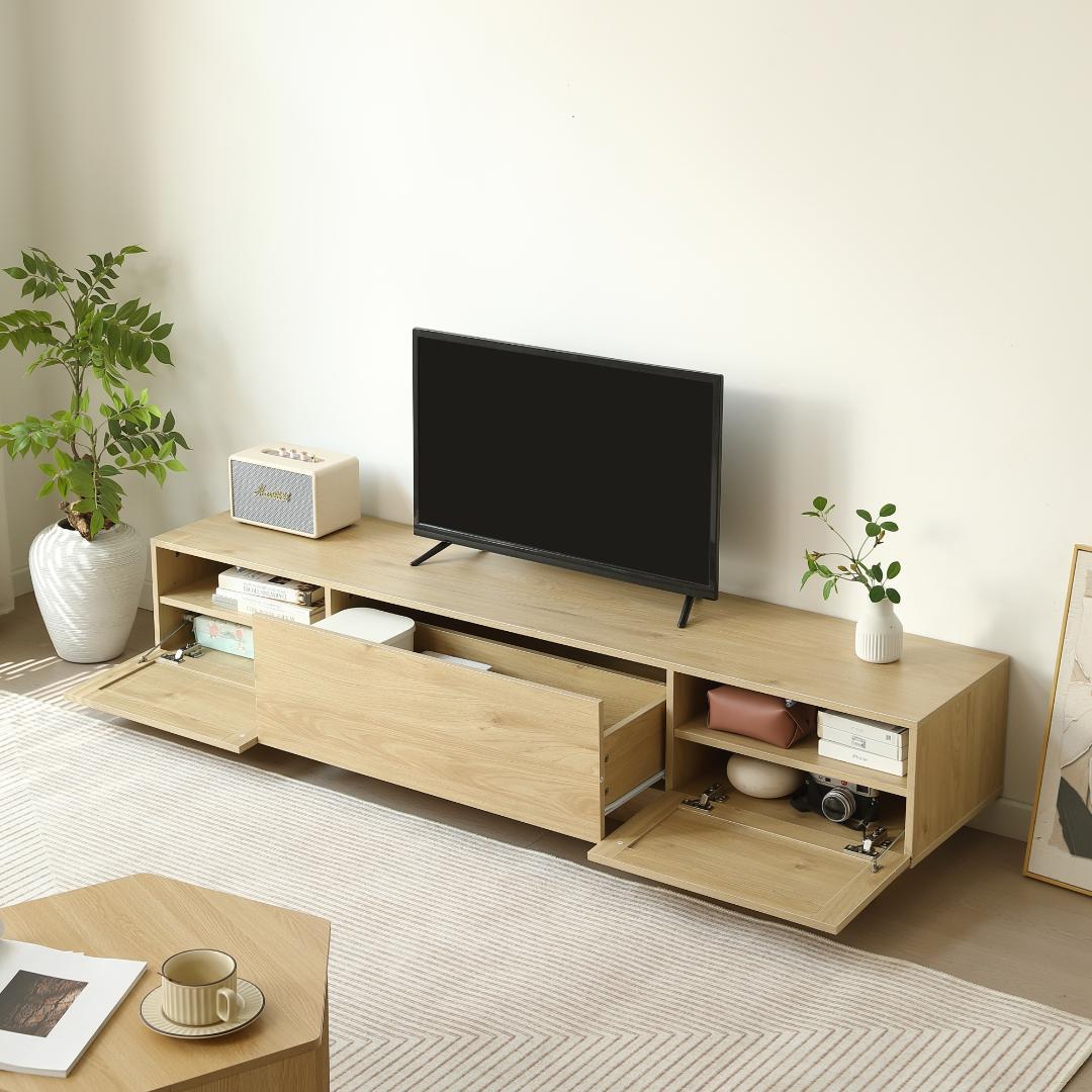 【新品】幅180cm ラタン風 大容量収納 TVボード 北欧 おしゃれ