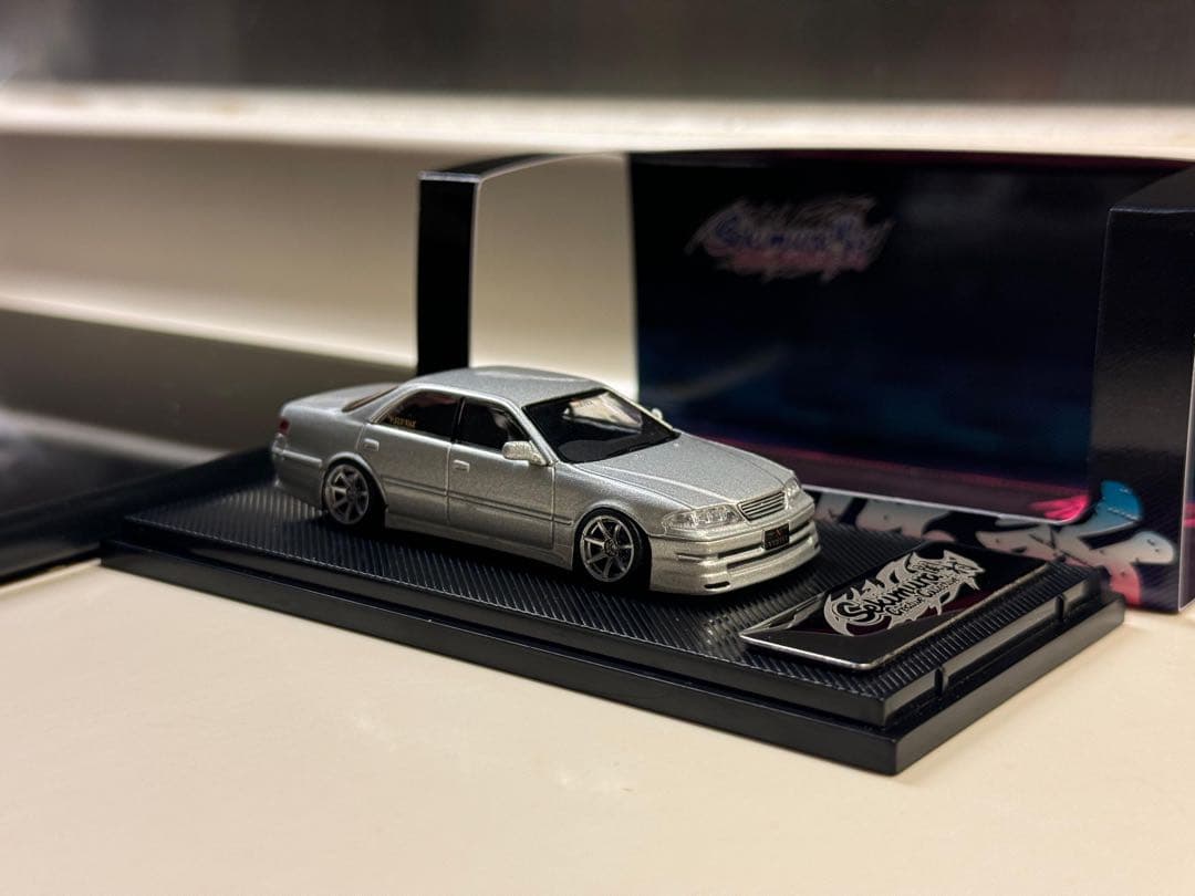 1/64 改トヨタJZX100 マーク2 VERTEX風 Rays T7R関村