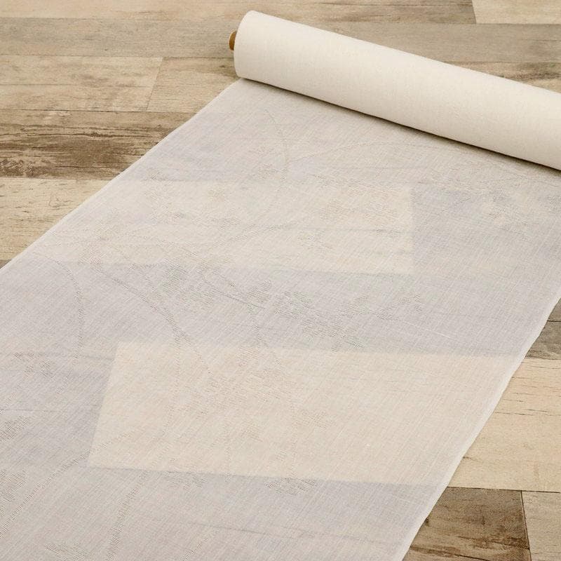 《まー★襦袢仕立て＋衣紋抜き＋長襦袢小千谷紋紗白■野菊反24-296》