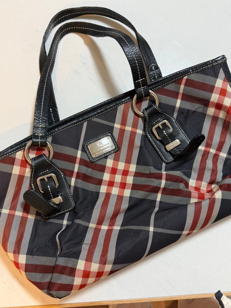 BURBERRY バーバリーブルーレーベルノバチェック柄ハンドバッグ