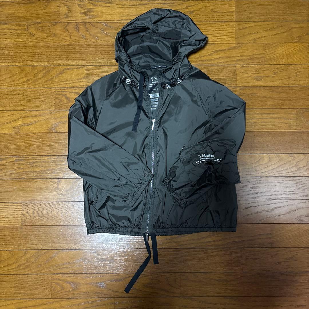 S MaxMara タイムレスフーデッドジャケット S カーキ　七分袖