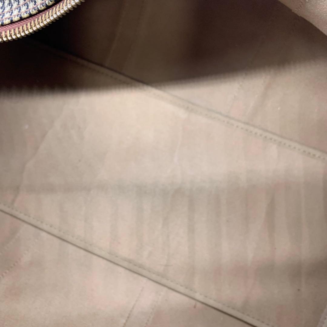 ポロ　ラルフローレン　千鳥柄　ボストン　ハンドバッグ