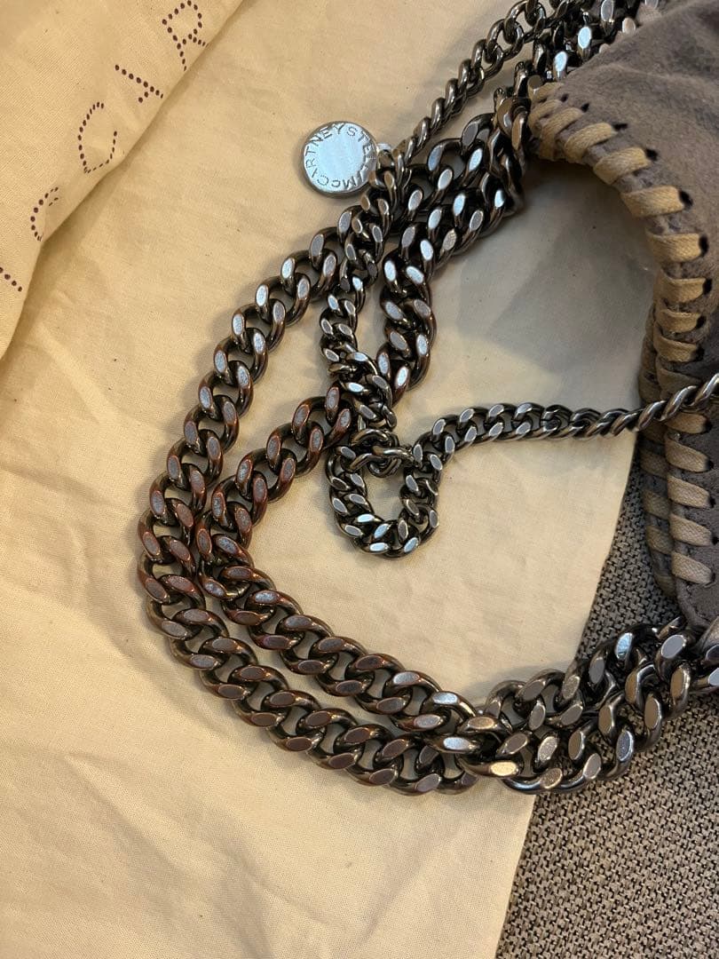 【大人気】ステラマッカートニーファラベラ グレー スエード ショルダーバッグ