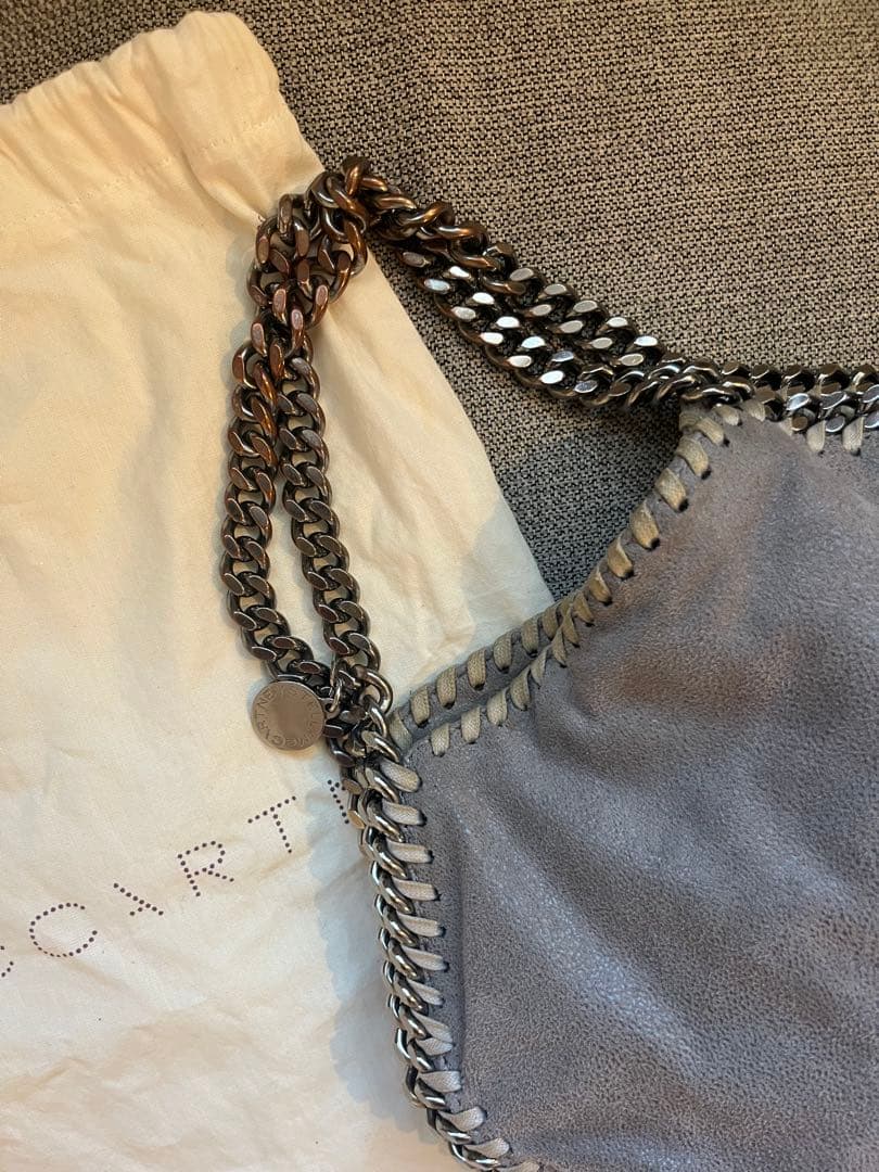 【大人気】ステラマッカートニーファラベラ グレー スエード ショルダーバッグ