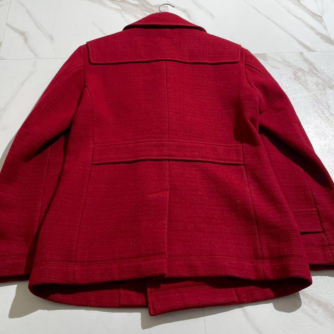 【極美品✨】バーバリーブラックレーベル ピーコート ダブル 希少 赤 M