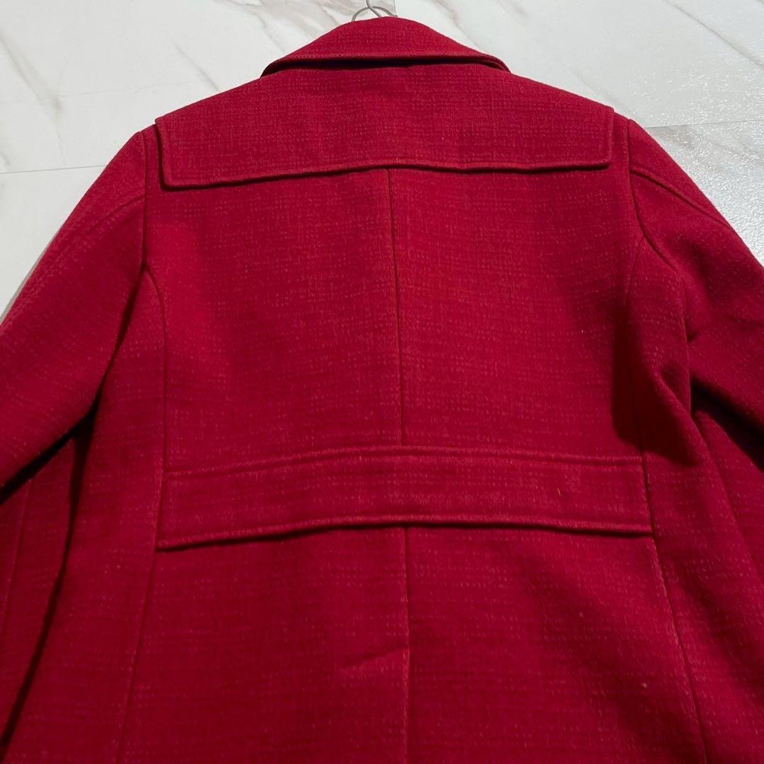 【極美品✨】バーバリーブラックレーベル ピーコート ダブル 希少 赤 M