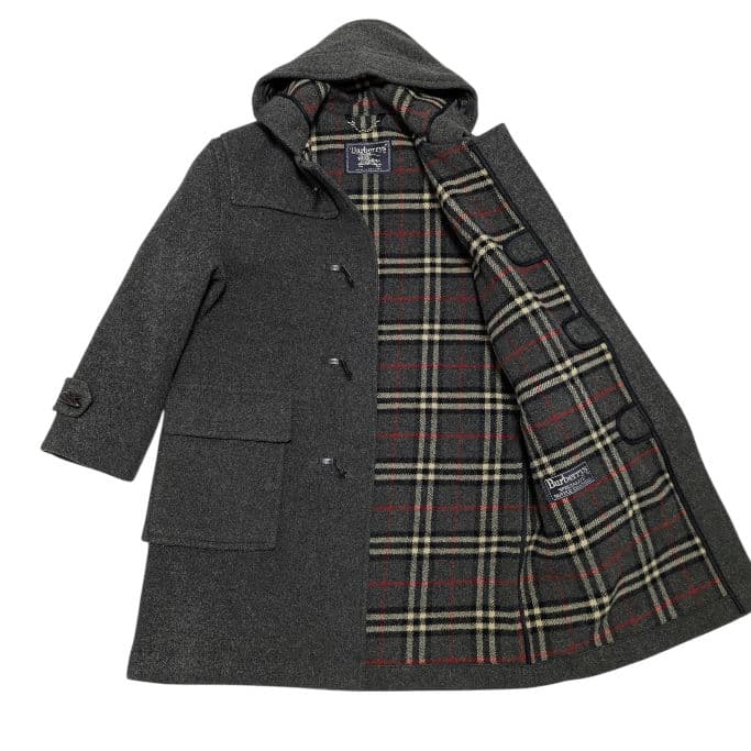 極美品✨ バーバリー ダッフルコート ノバチェック ウール100% グレー