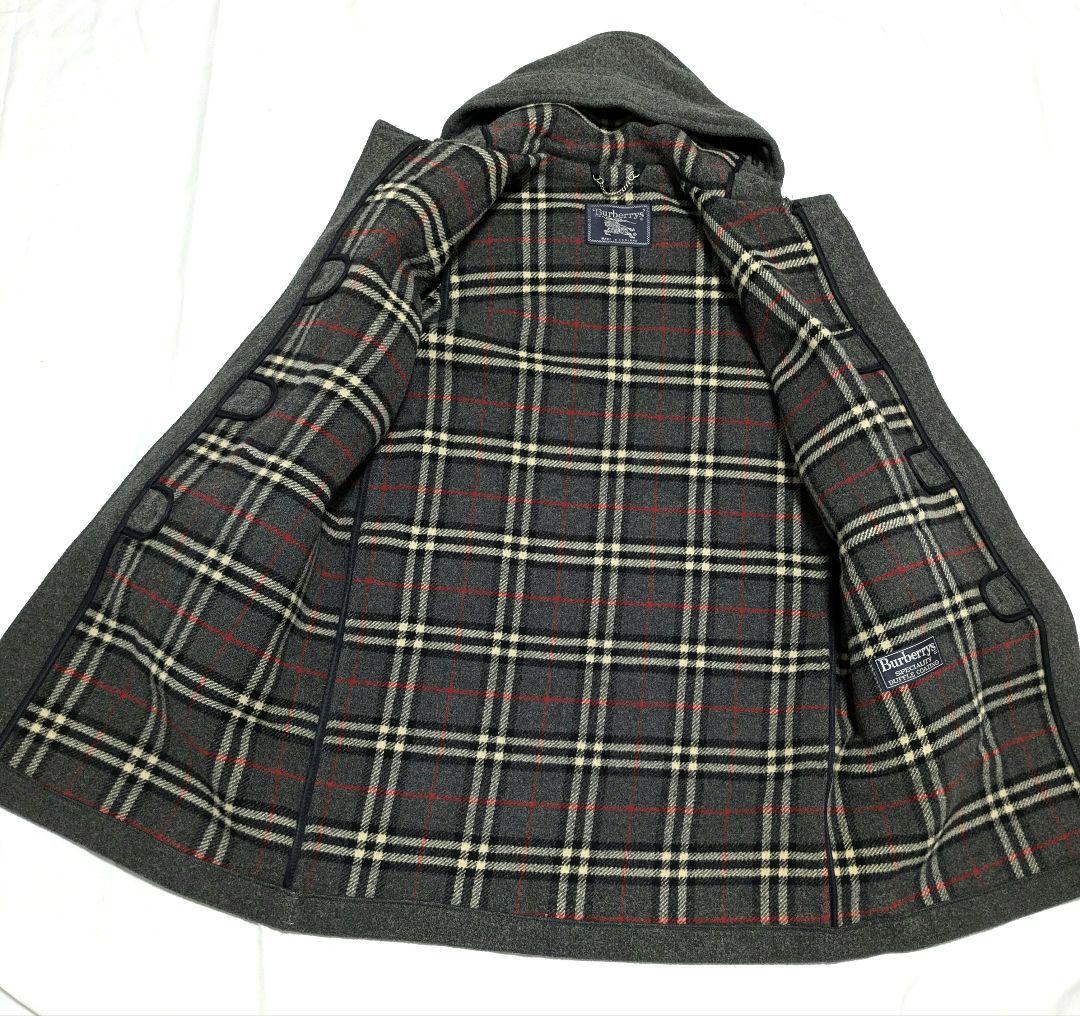 極美品✨ バーバリー ダッフルコート ノバチェック ウール100% グレー