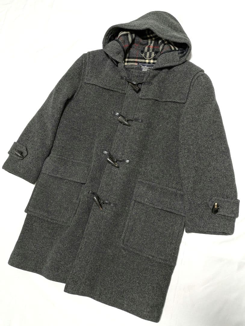 極美品✨ バーバリー ダッフルコート ノバチェック ウール100% グレー