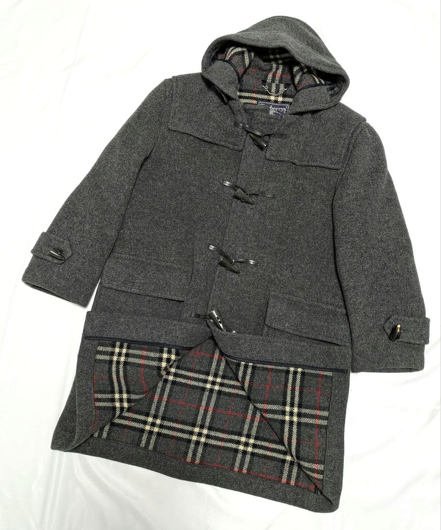 極美品✨ バーバリー ダッフルコート ノバチェック ウール100% グレー
