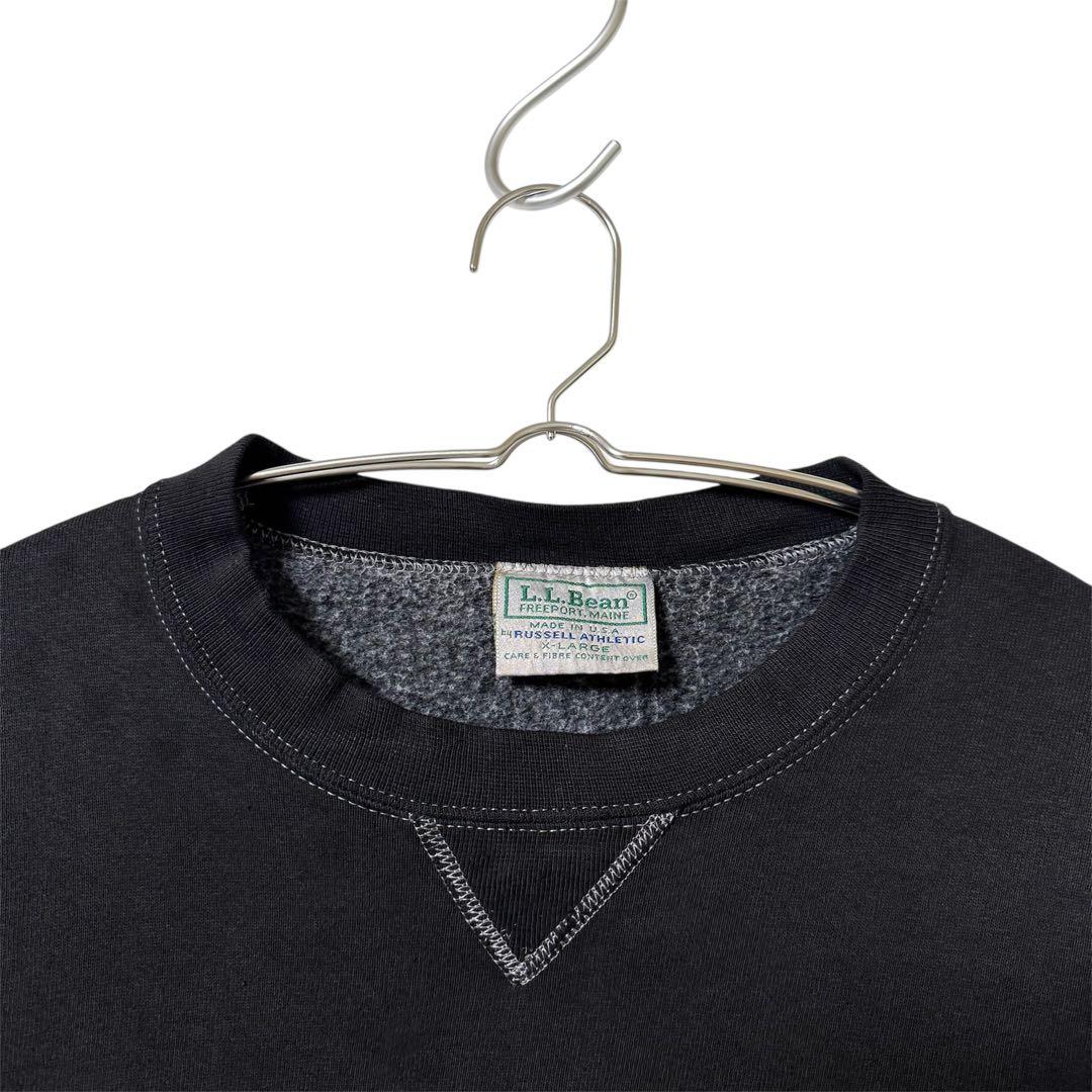 90s USA製 L.L.Bean ✖︎ Russell スウェット 前V 後染め