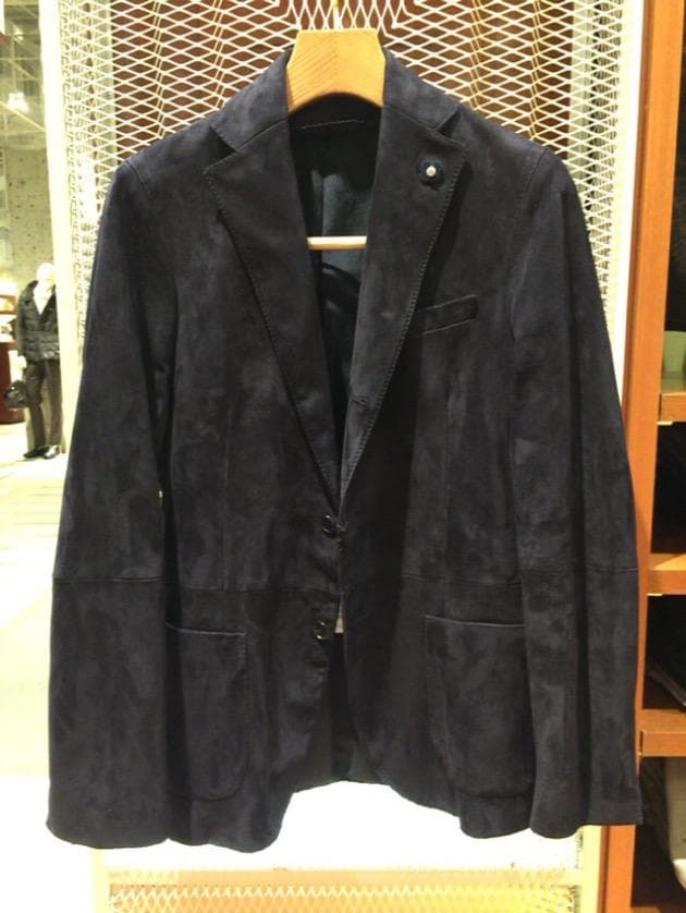定価12.8万 洒脱 LARDINI ラルディーニ スエード ジャケット 48
